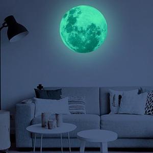 Glow in The Dark Wall or Moon Stickers  Luminous Decal Stickers for Simulated Moon Effect at Night  Ideal Kids Decor or Adults  for Kids Boys Girls
