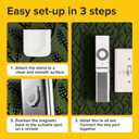 2 x Magnetic Remote Control Holder - 5 Pcs White Set for TV, Fan, and Air Conditioner Remotes - Wall Mount with Self-Adhesive Back for Easy Installation and with our Powerful and Sleek Magnetic Holders