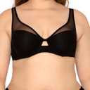 Smart & Sexy Women's Mesh Plunge Bra (Black), Size 36D
