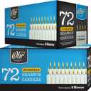 OHR CANDLES Shabbat Candles, Traditional Shabbos Candles, 3 Hour, 72 Count (Pack of 2) (144 Count)