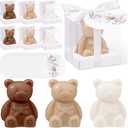Geosar 36 Pack Wedding Favors Bear Soap Gift with Thank You Cards and Boxes for Baby Shower Decoration Guest Gift Engagement Party Bridal Favors Supplies(White Brown)