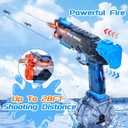 Electric Water Gun with LED Flash & USB-C Charging, Designed for Epic Aquatic Fun, Automatic Squirt Guns 25-30 FT Range, Realistic Water Pistol for Summer Outdoor Backyard Water Theme Party Toys
