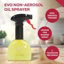 Evo Oil Sprayer Minis, Non-Aerosol for Olive, Cooking Oils, and Vinegars, Yellow, 8-Ounce Capacity, Set of 2