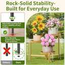 Stand Plants, 3 Tier Metal Corner Plant Stands for Outdoor Indoor, Heavy Duty Flower Pot Stands for Multiple Plants, Decoration Floding Tall Display Racks for Patio Garden -GoldFloroma