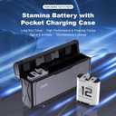 TELESIN 2-Pack Enduro Battery Charger for Hero 12 Hero 11 Hero 10 Hero 9, Long Lasting Batteries as Original Official + Pocket Fast Charge Charging Case for 12 11 10 9 Black Accessories