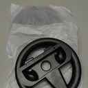 Orzly Steering Wheels for Nintendo Switch & OLED Console JoyCons, Racing Wheels for Mario Kart 8 Deluxe [Mariokart Switch Steering Wheel Joycon Controller Attachment Accessories]-TWIN PACK [2X Black]