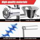 3 In1 Meat Grinder Manual Mincer - Manual Meat Grinder Sausage Maker Meat Grinders For Home Use Fast And Effortless For All Meats (Silver) (#10)