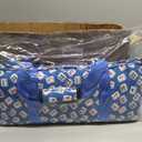 American Mahjong Tile Set, 166 White Tiles & 4 All-in-One Wooden Racks with Pushers, Mah Jongg Game Sets with Blue Mahjong-Themed Carrying Bag