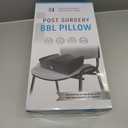 BBL Pillow After Surgery for Sitting - Brazilian Butt Lift Recovery Must Haves, Ergonomic Shaped Butt Pillow for Driving & Home, Post-Op Pain Relief Support (Black)