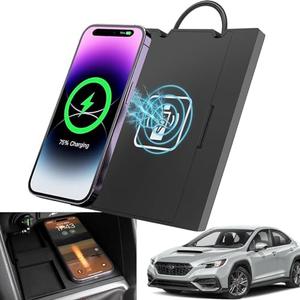 QXZcar for 2022-2026 Subaru WRX 15W Fast Wireless Charger, Car Qi Charging Station Pad Mat fits Subaru WRX Accessories