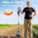 Seesii Cordless Tiller Cultivator, 20V Electric Tiller for Gardening with 2 x4.0Ah Batteries, 9" Tilling Width 6.6" Depth, Lightweight Adjustable Handle Rototiller for Lawn, Weeding & Soil Cultivation