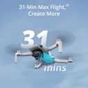 DJI Mini 4K, Drone with 4K UHD Camera for Adults, Under 249 g, 3-Axis Gimbal Stabilization, 10km Video Transmission, Auto Return, Wind Resistance, 1 Battery for 31-Min Max Flight Time, Intelligent