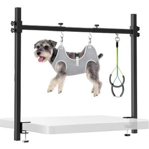 H Shape Dog Grooming Arm for Table, S Size Hammock, 42" H, 31-43" W