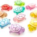 cntjv 5 Pcs Jumbo Luminous Resin Turtles Figures Sea Crafts Glow in The Dark Bulk Plastic Ocean Animals Figurines to Hide Random Colors Dollhouse Garden Aquarium Micro Landscape Decor