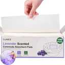 OUMEE 100PCS Lavender Scented Commode Absorbent Pads for Bedside Commode Bucket - Medical Grade Commode Pads with Absorbent Gel, Potty Liner Pads for Adults Seniors Portable Toilet Pad Bedpans