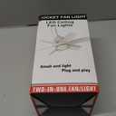 Socket Ceiling Fans with Lights and Remote, Socket Fan Llight, Dimmable LED Ceiling Fan with Lights,3 Colors 2800K-6500K, 1200 Lumens, Small Ceiling Fan for Bedroom, Kitchen, Living Room, Closet