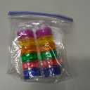 Sieral 7 Days Stackable Pill Organizers 7 Compartments Round Pill Boxes Tower Weekly Vitamin Individual Storage Containers Travel Cases with Lids for Medications, Vitamins and Supplements(2 Sets)