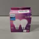 PHILIPS LED 60W A19 2-Pack Ultra Definition Daylight (5000K) 800 Lumen (8W = 60W) Dimmable Frosted Flicker-Free Light Bulbs