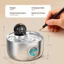 Cat Water Fountain Battery Operated: Wireless Cat Fountain with 6 filters and 3 sponges - 88oz/2.6L Cordless Pet Dispenser for Cats Indoor with Motion Sensor - Automatic Quiet Waterer for Small Animal