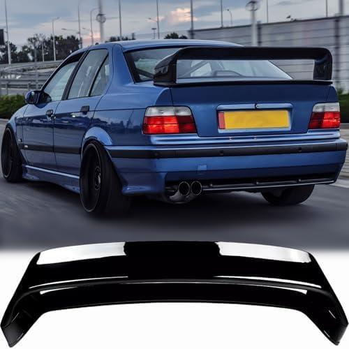 NEESPOC Rear Trunk Spoiler Wing Compatible with BMW E36 3 Series M3/ 318i/ 323i/ 325i/ 328i 1992-1999 Gloss Black LTW GT Style Decklid Lip Exterior Accessories