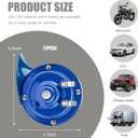 2PCS 300DB Super Loud Train Horns, 12V Waterproof Air Electric Snail Horn Replacement Kit, Universal Durable Raging Sound Air Horns for Car, Motorcycle, Truck, Marine Boat (Blue)