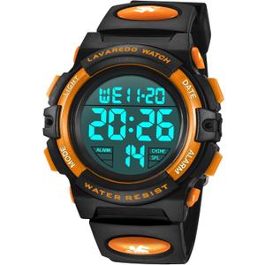 Kids Watch,Boys Watch for 3-15 Year Old Boys,Digital Sport Outdoor Multifunctional Chronograph LED 50 M Waterproof Alarm Calendar Analog Watch for Children with Silicone Band,Kids Gift