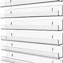 Cq acrylic Invisible Clear Floating Bookshelf - 15" Hanging Wall Mounted Display Shelf for Kids Room, Modern U Shaped Ledge for Books,Picture,Toys, Vinyl Records Wall Display Shelf,Pack of 6