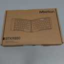 MEETION Foldable Bluetooth Keyboard, Compact Portable Keyboard for Business Travel, Ultra-Thin Folding Wireless Keyboards for iOS Android Windows Mac Tablet PC (New Black)