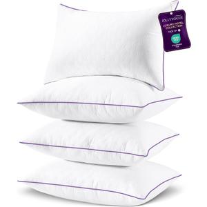 JOLLYVOGUE Pillows Queen Size Set of 4, Bed Pillow for Side, Back, and Stomach Sleepers, Down Alternative Filled Pillows, Luxury Hotel Quality and Machine Washable, 28" x 20", 4 Pack