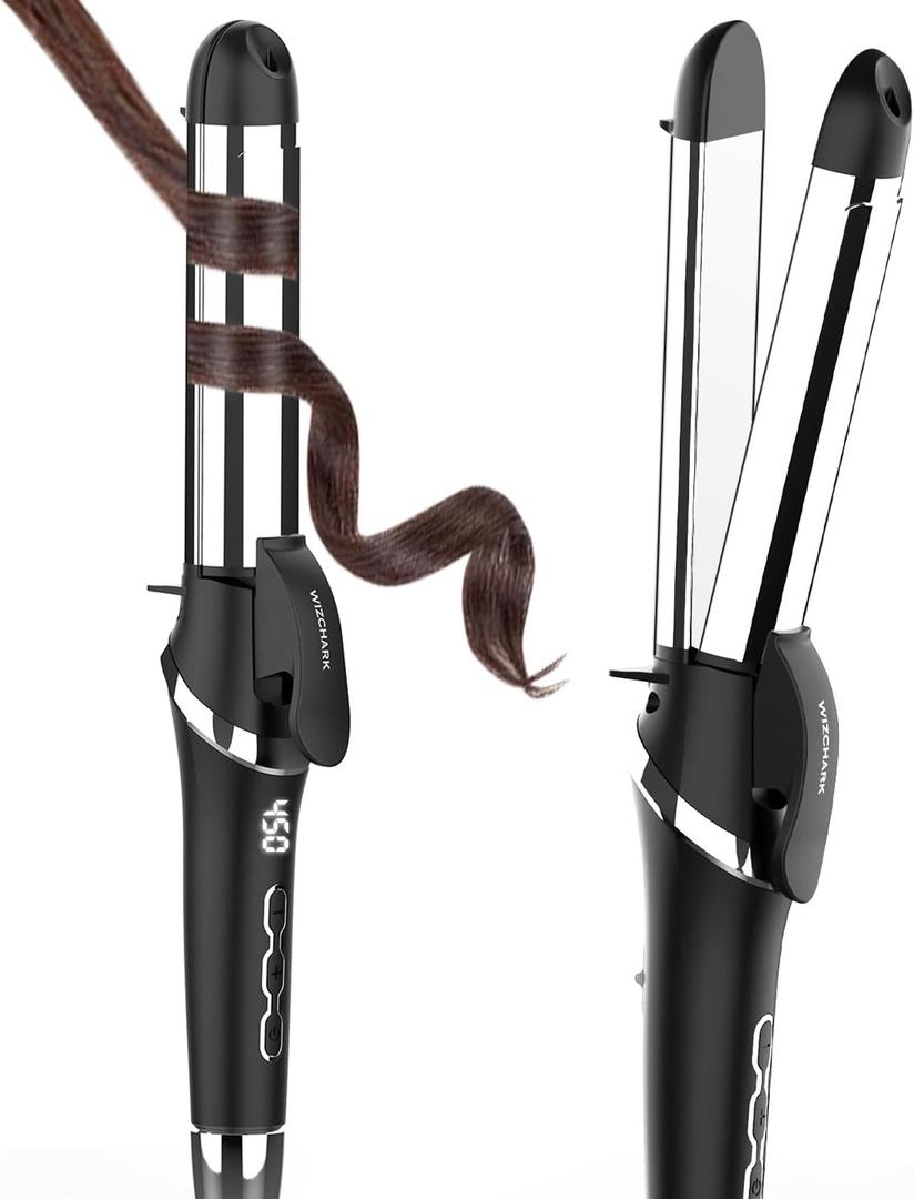 Hair Straightener and Curler 2 in 1, Flat Iron Hair Straightener, Curling Iron 1 1/4 Inch Ceramic, Flat Iron Curling Iron in One Dual Voltage Travel with Adjustable Temp for All Hair Types