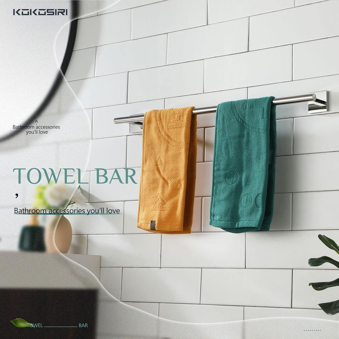 KOKOSIRI 20 Inch Towel Bars Bathroom Towel Rails Toilet Paper Holder Roll Paper Holder Polished Chrome