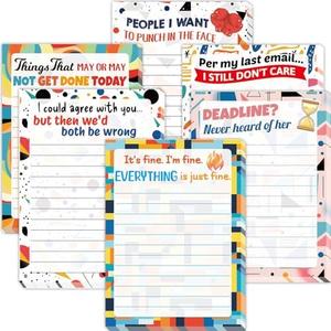 2 x Treasure Cove Funny Notepads Sarcastic Note Pads with Sayings Christmas Memo Pads Funny to Do List Notepads for Workers Coworkers Women Men Office Supplies 6Pcs