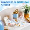 2 x Leinuosen 6 Pcs Wooden Silly Goose Decorations, Cute Handmade Goose with Bow for 1st Birthday, Nursery, Tiered Tray, Desk & Shelf Decor Baby Shower Party Decor Favors(Blue)