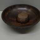 EDHAS Mango Wood Decorative Wooden Bowl Hand Carved Home Decor for Dining Table Center, Living Room, Kitchen Décor (12" x 12' x 4.75")