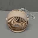 Gaiatop Desk Fan, 5-Inch Portable Electric Table Desktop Air Circulator Fans, Small but Powerful with 3 Speed 360 Adjustable Tilt for Cooling Home Dorm Office Bedroom Bathroom Kitchen, Beige