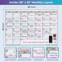 Magnetic Calendar Dry Erase, 25 x 38 in Magnetic Dry Erase Board Calendar