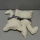 2 Pcs Easter Bunny Throw Pillows Cute Rabbit Shaped Cotton-Linen Decorative Pillows with Plaid Bow Tie Farmhouse Easter Home Decor for Bedroom Sofa Couch Birthday Gift Ideas (16.9x9.8 Inches)