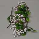 Felice Arts 6 Pack Artificial Black Berry Stems Fake Holly Berries Halloween Picks for Xmas Tree Ornaments DIY Wreath Vase Holiday Home Decor