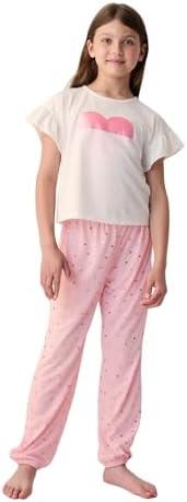 GAP Girls' Flutter Short Sleeve Jogger Sleep Set, Size 6