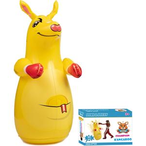 Kangaroo Inflatable Punching Bag for Kids - Durable Bop Bag Toy with Instant Bounce Back, Great for Boys and Girls (47' Tall)