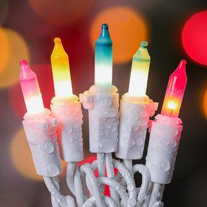 Christmas Decorations Mini String Lights,13feet 50Count Light Set on White Wire Plug in End-to-End Connectable for Indoor Outdoor Party Yard Garden Patio Home Easter Decor, Multicolored