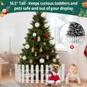 Christmas Tree Fence, 35PCS Thick White Plastic Picket Fence Decorative for Party Wedding Garden Home, Christmas Fence Border Barrier Guard for Puppy Toddlers Baby