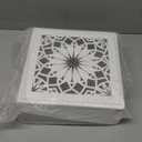 handrong Tea Box Tea Bag Organizer Wooden Tea Bag Holder Modern Tea Chest with 9 Compartments and Glass Cover for Home Tea Parties and Gift (White)