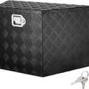 VEVOR Trailer Tongue Box, Aluminum Alloy Diamond Plate Tongue Box Tool Chest, Heavy Duty Tuck bed Toolbox Storage with Lock and Keys, Utility Trailer Tongue Box for Pickup, RV, Trailer, 39"x16.5"x12"