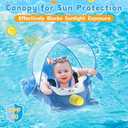 EagleStone Baby Float with Canopy, Infant Pool Float for Pool Game, Swimming Pool Floats, Baby Pool Float 3-36 Months (Blue)