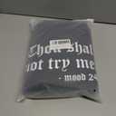 Teen Girls Womens Funny Hoodies Letter Printed Thou Shall Not Try Me Women's Hoodie Pullover Sweatshirt (M)