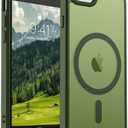 SUPFINE Magnetic for iPhone SE Case 2022 (3rd)/2020 (2nd), iPhone 8 Case (Compatible with MagSafe) (Military Grade Drop Protection) Slim Translucent Matte Phone Case, Cangling Green