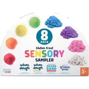 Chuckle & Roar - Sensory Sampler - 8 Sensory Fidget Activities for Little Ones - Great for Preschoolers - Touch and Feel Activities - Ages 3 and Up, Medium