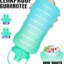 HydroPal 1 Gallon Water Bottles with Straw, 128 oz Water Bottle BPA Free Innovative 2-IN-1 Lid Gym Bottle with Times to Drink Motivational, Large for Sports Fitness Camping Water Jug （13.8X5.5 inch）