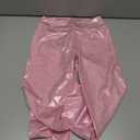 Gnainach Girls Metallic Leggings Size 12-13 Years Old Sparkly Pink Comfort Stretch High Waisted Active Yoga Pants for Youth Workout